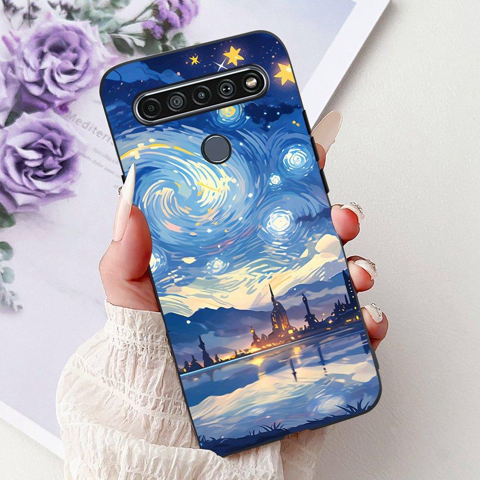 2020 For LG K41S LM-K410 Cover For LG K51S Case LM-K510 Luxury Butterfly Love Cute Cat Cool Handsome Lion Painted Black Silicone