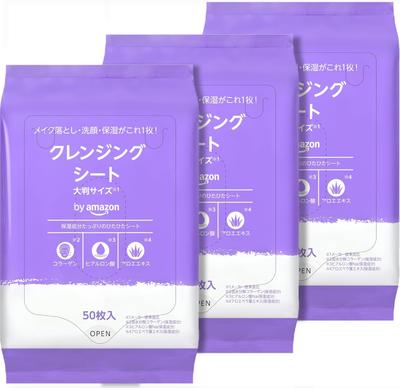 By Amazon Очищающие салфетки 50 штук x 3 упаковки