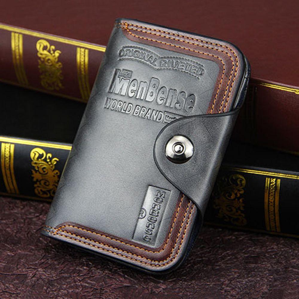 PU leather Gift Trifold Wallet Pocket Black Brown Male Purse Coin Purse Card Holders Men Wallets