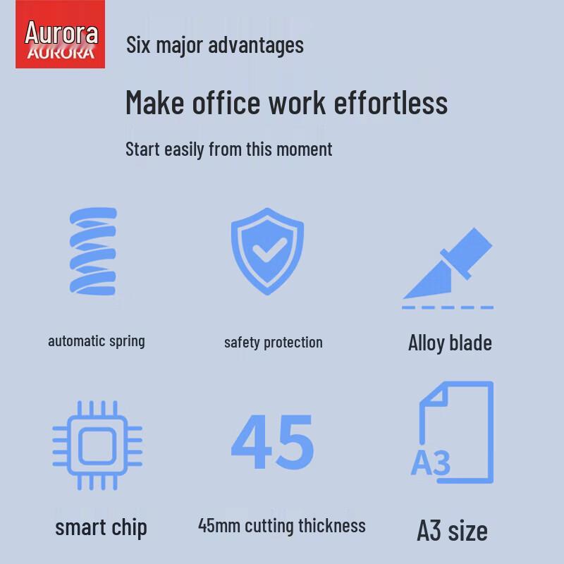 AURORA AC450VS+ Digital A3 Paper Guillotine CN plug (adapter included)