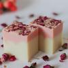 Увлажняющее мыло для лица с козьим молоком и розой - Холодный отжим, Осветляющее и разглаживающее