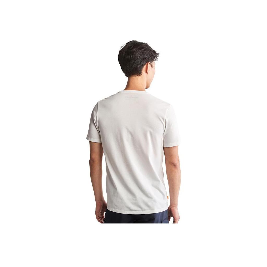 Timberland Outdoor Casual Pocket Solid Color Printed Short Sleeve T-Shirt Men Tops White A5TQW-100