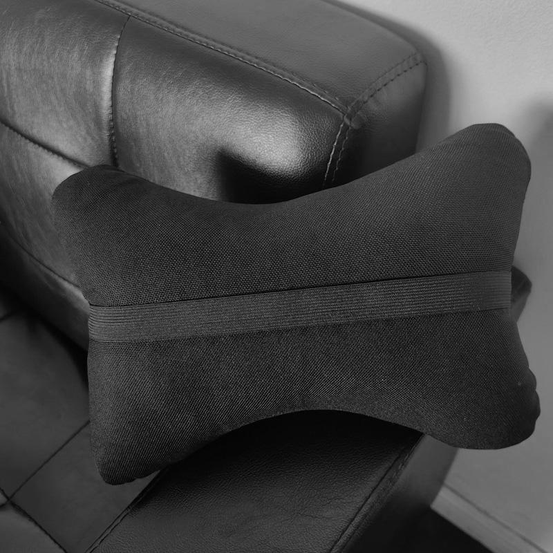 Four Seasons Ice Silk Car Neck Pillow Cute Cartoon Bow Cloud Auto Headrest Bone-Shaped Interior Accessories Seat Cushion