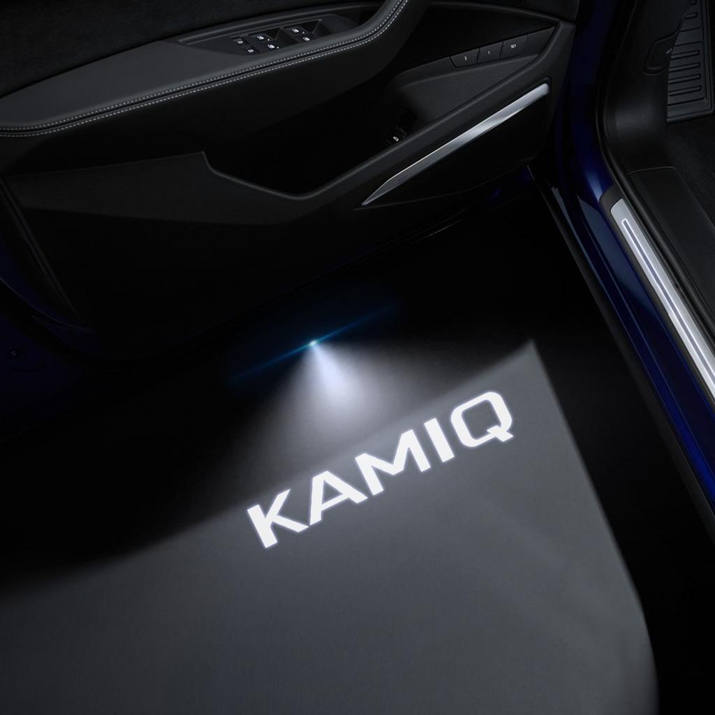 1/2PCS For Skoda Octavia Kamiq Karoq Sport Line VRS Car Door Welcome Lights Projector Logo Wireless Sensing Accessories