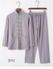 Men's Retro Chinese Style Cotton-Linen Long-Sleeve Tang Suit Hanfu Tai Chi Zen Top