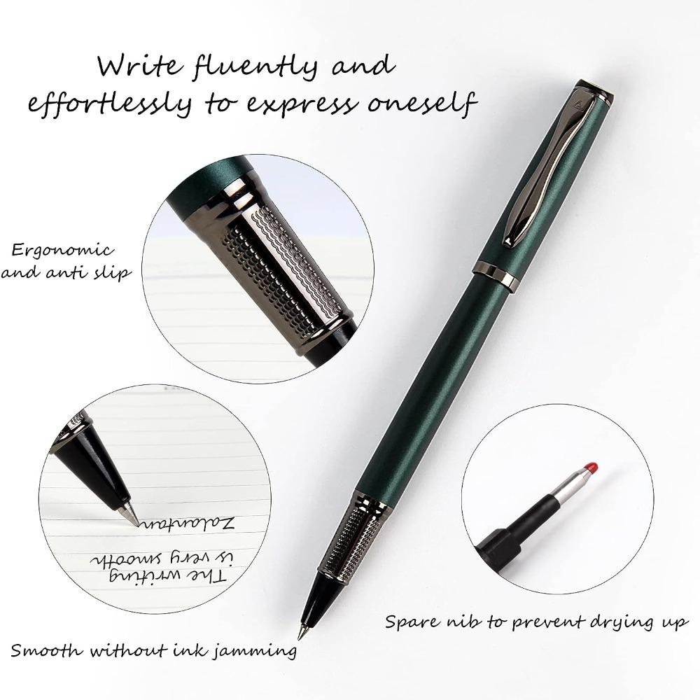 Metal Gel Pen 0.5mm Ballpoint Pen High Quality Black Refill Pen Office