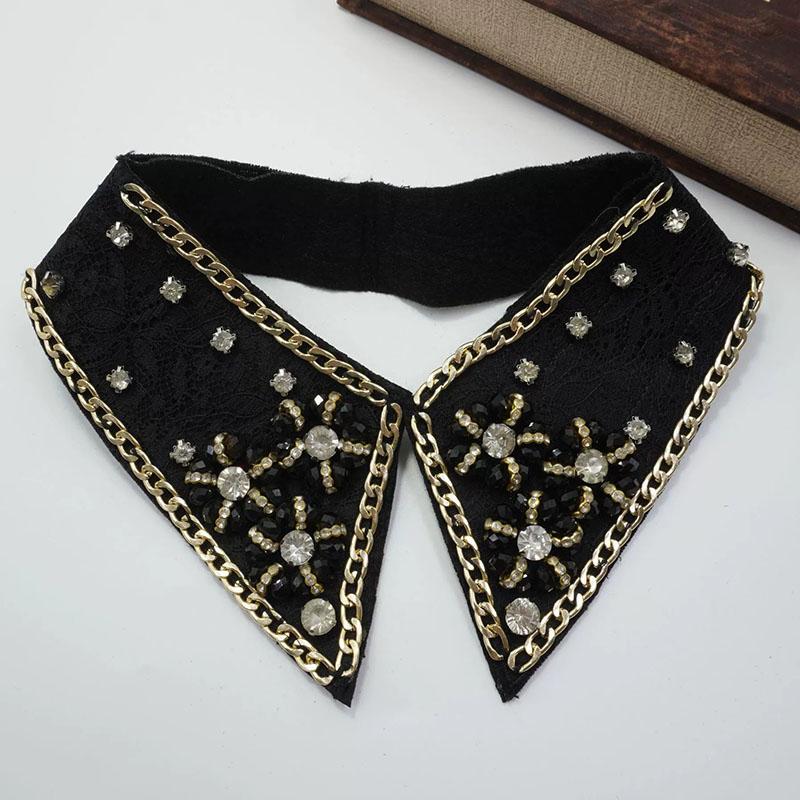 Pearl Women Shirt False Collars Crystal Removable Collar Women Necklace Fake Collar Detachable Diamond Clothing Accessories