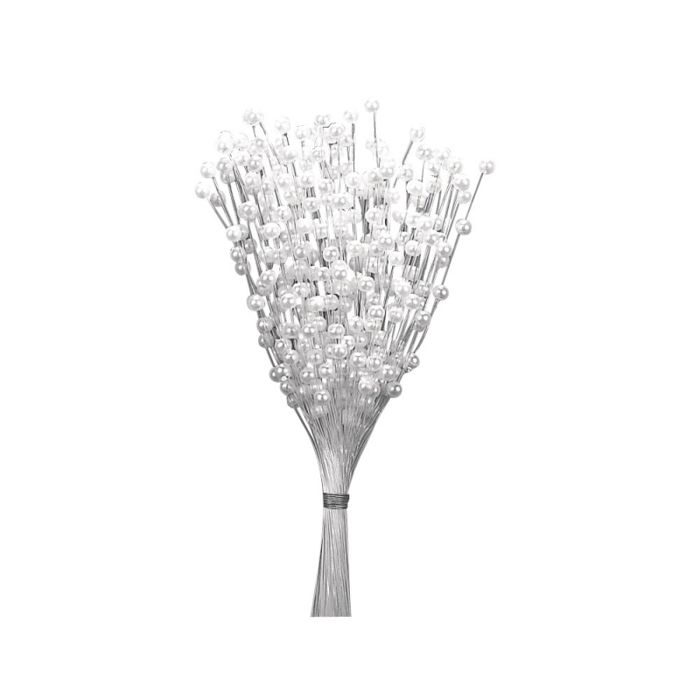 Faisceau de perles - 72 pièces - Blanc - 11 cm - Mixte