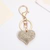 Sparkling Heart Keychain With Full Rhinestone Elegant Design Alloy Keyring Pendant For Gifts And Daily Use