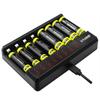 Durable Portable LED Indicator Intelligent Battery Charger 8 Slot Adapter Fast Charging Dock