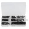 100Pcs Sawtooth Picture Hangers 200Pcs Screws 2Hole Paintings Photos Hanging Hooks Kit Black
