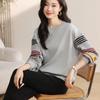 Long Pullover Round Plus Loose Perfect for and Spring Women's Sweatshirt, Hoodie, Sleeve, Top, T-Shirt, Neck, Sizes, Fit, Figure-Flattering, Stylish,