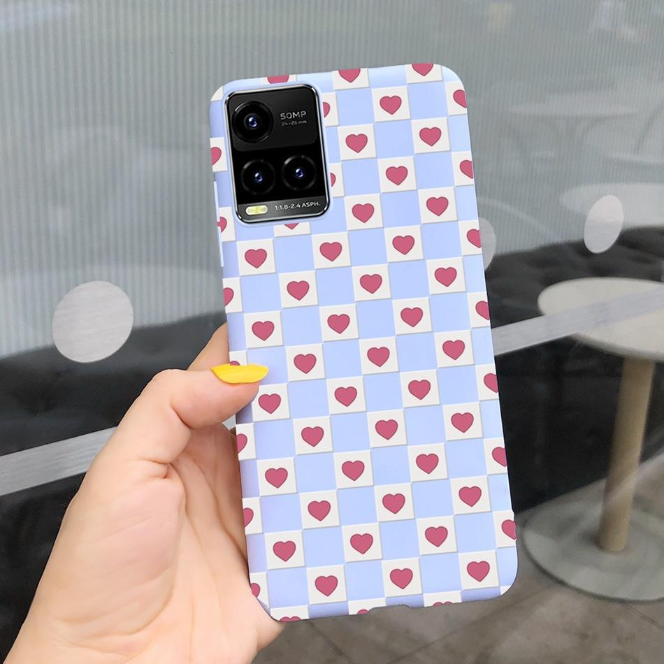 Мультяшный чехол для телефона Vivo Y21 2021 Y21S Y 21 V2110 V2111 Конфетный силиконовый чехол Задняя крышка для Vivo Y33S Y 33S V2109 Чехол Funda