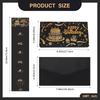 Black And Gold-Edged Birthday Gift Envelope With 6 Cash Slots And A Self-Sealing Design, Suitable For Both Cash And Cards