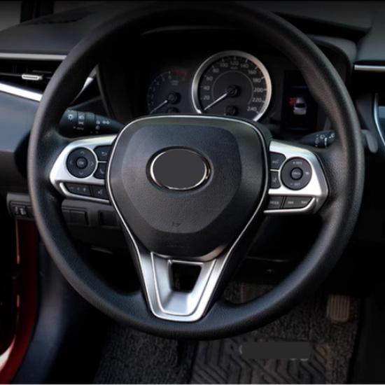 Car Steering Wheel Trim Matte silver 3pcs For Toyota Corolla -2026