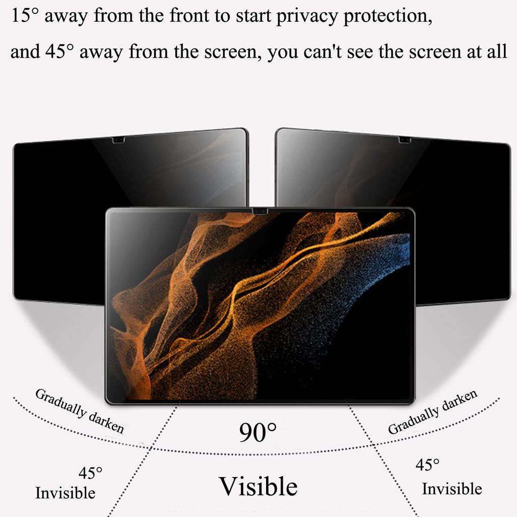 Для Samsung Galaxy Tab A11/A9 Защитное стекло для экрана из закаленного стекла с защитой от шпионажа 0,3 мм Пленка с дугообразным краем