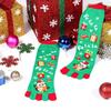 Winter Warm Christmas Toe Socks Cartoon Printed Leg Warmer High Socks Women Boot Sock  Xmas Party