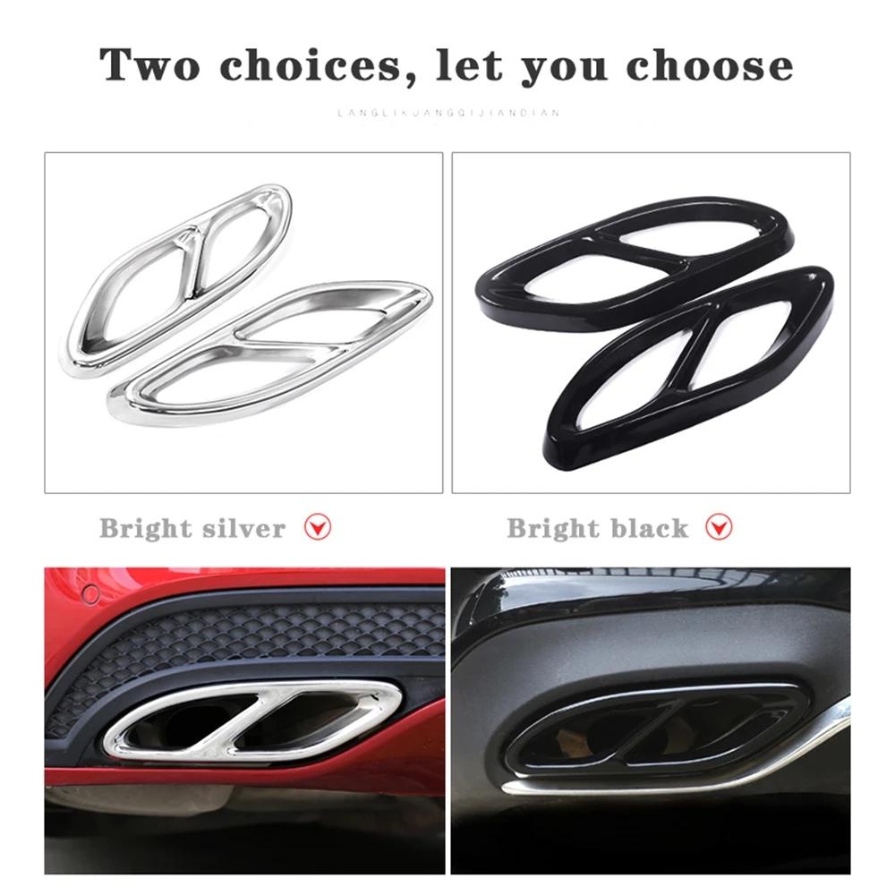 Для Mercedes Benz W204 W205 W212 W213 W176 X253 GLC GLA универсальный чехол для выхлопной трубы автомобиля, насадка для выхлопной трубы, крышка глушителя
