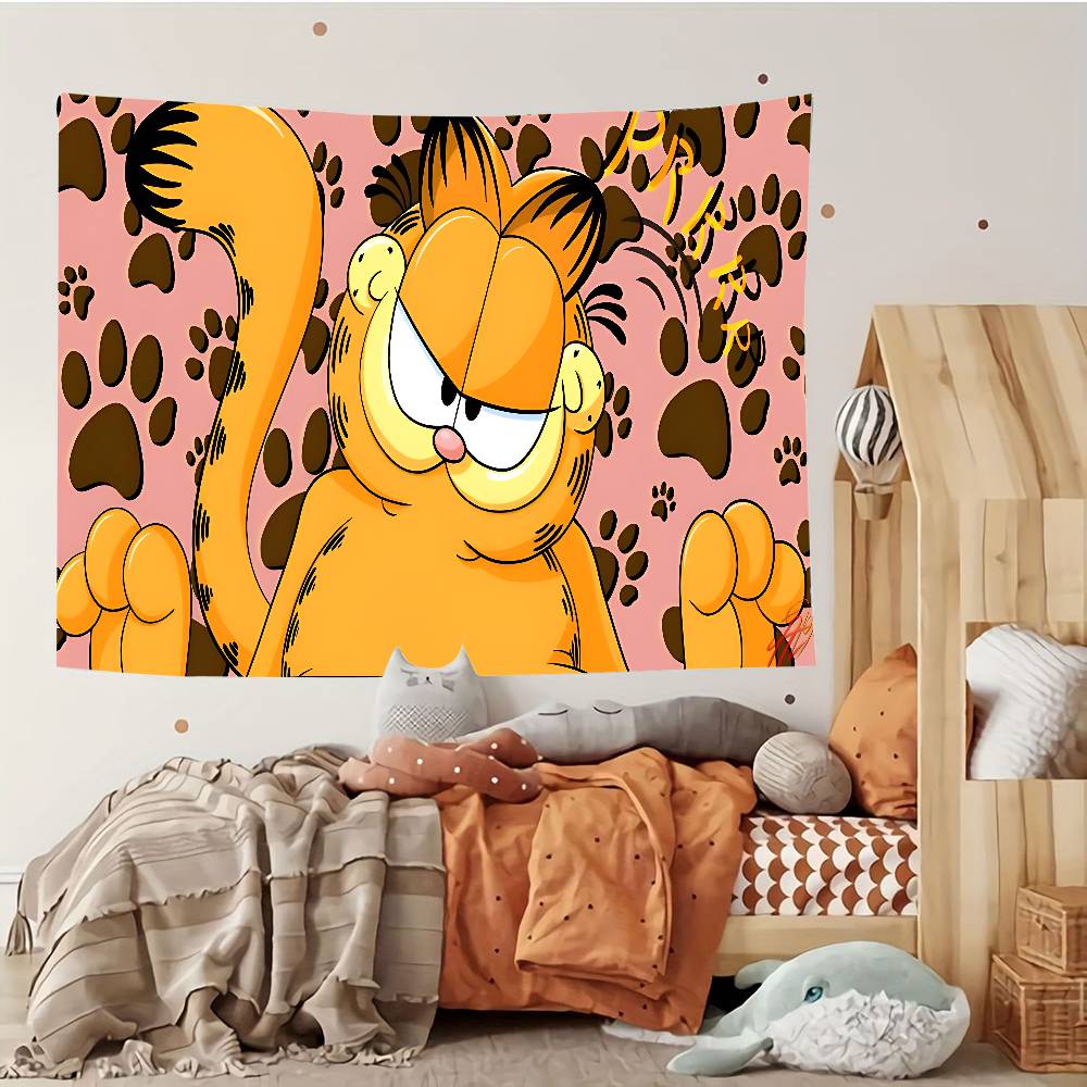 Cute CatGGarfieldsBackdrop Tapestry Customizable Tapestries Of Various Styleswall Hangings Celebrity Photo Printing
