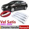 Для Renault Vel Satis 2002~2009 Хромированная Накладка на Ручку Двери Автомобильные Аксессуары Наклейки Комплект Отделки 2003 2004 2005 2006 2007 2008