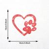 1PC Customized Paw Print, Hot Stamping, Hot Stamping, Self-adhesive Rhinestone Hollow Out Heart-shaped Car Logo Cloth Sticker