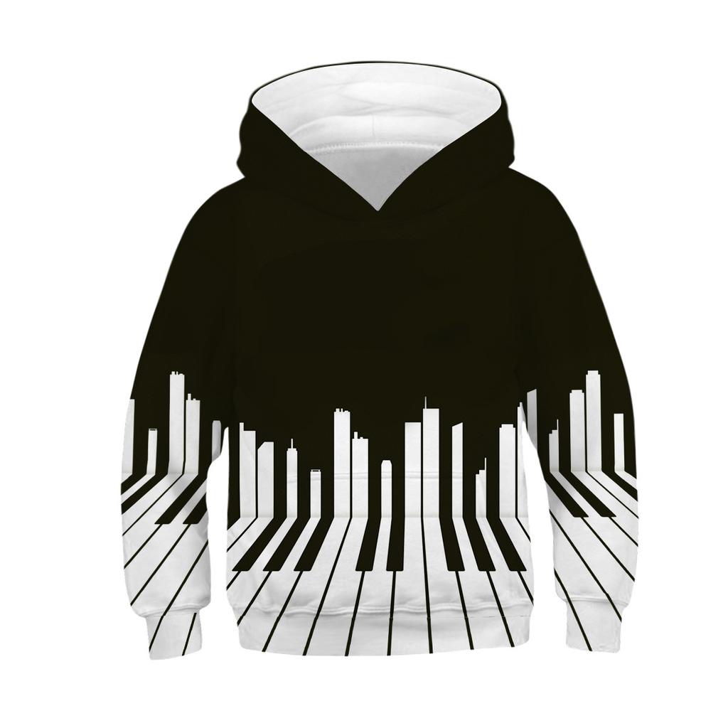 Осень Зима Детские Толстовки Пальто 5-14 лет Мальчики Девочки Толстовки с Капюшоном 3D Принтом Детские Свитшоты Детские Подростковые Спортивные Топы Пуловер