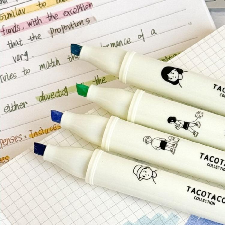 4 шт. Маркерная ручка для организации класса, флуоресцентные маркеры, система цветового кодирования мягких оттенков для разметки и офисного использования