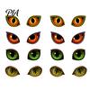 Creepy Eye Window Decorations 12/16Pcs Halloween 3D Lighted Eyes Decoration, Glowing Spooky Wall Sticker, LED Horror Party Decor Light-Up for
