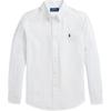 Рубашка Polo Ss25 Детская Логотип Бренда Длинный Рукав Однобортная Белая Детские рубашки CWPOWOVY6820544-100