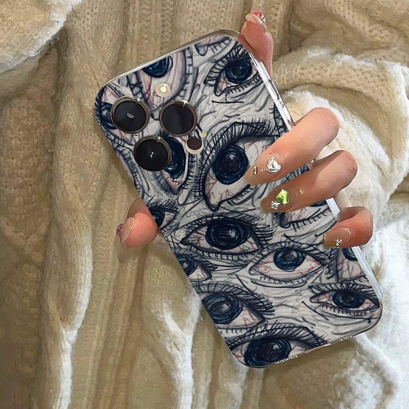 Terrify Eyes Phone Case for iPhone 17 Air 16 15 14 13 12 11 Pro Max Plus Mini Xs X 8 7 Soft Transparent Cover Fundas Accessory
