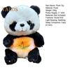 Panda Bear Plush Toy with Sound Light Sensing Soft Comfortable Stuffed Animal for Anxiety Relief Soothing Sleep Companion with Musical Lights