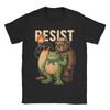 Men's Frog Resist Portland Frog Protest T Shirts  100% Cotton Clothes Funny Short Sleeve Crewneck Tees Summer T-Shirts