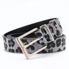 Female Belt Women Horsehair Belt With Leopard Pattern Rose Gold Metal Buckle Hot Sales Pu Belt Accessories For Women