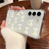 Soft Case For Samsung Galaxy S25 S24 S23 S22 Ultra S24 FE A15 A14 A55 A54 A36 A56 A16 A52 A35 5G Bow Pattern Clear Phone Cover