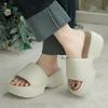 Fashion Thick Sole Eva Pillow Slippers for Women 2025 Summer Soft Sole Platform Sandals Woman Lightweight Outdoor Non Slip Beach Slides