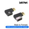 8K HDMI-compatible2.1 Connector Cable Adapter 90 Degree Right Angle Male To Female HDMI-compatible Extender for PC TV PS5 Laptop