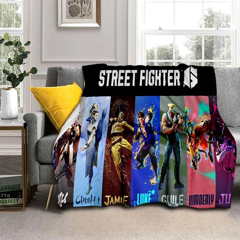 Одеяло Street Fighter в стиле ретро с игрой SF Gamer, мягкое одеяло для дома, спальни, кровати, дивана, пикника, путешествия, офиса, одеяло, детское одеяло
