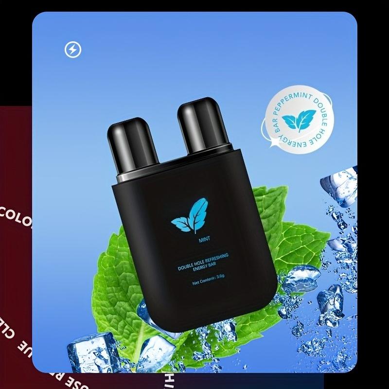 Double-Hole Fresh Energy Bar - Mint Scented,Suitable for Home, Kitchen, And Vehicle Use, Home Fragrance, Essential Oil Liquid, Aromatic
