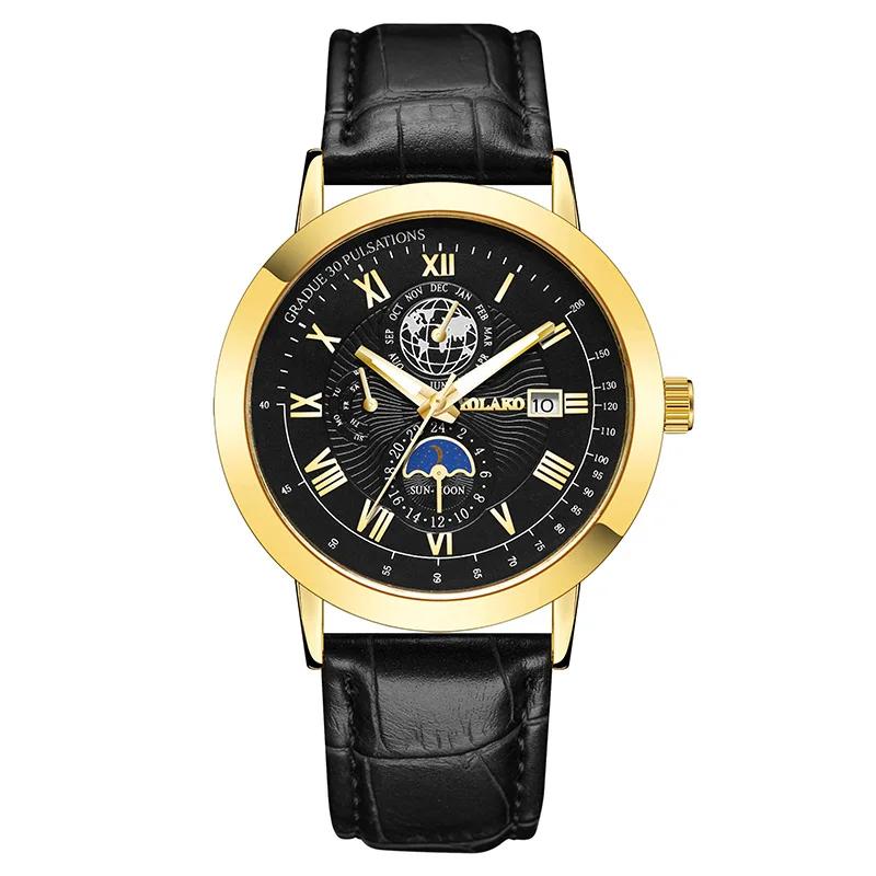 Лучший бренд роскошные мужские часы бизнес кварцевые часы календарь дата часы кожаные спортивные наручные часы для мужчин