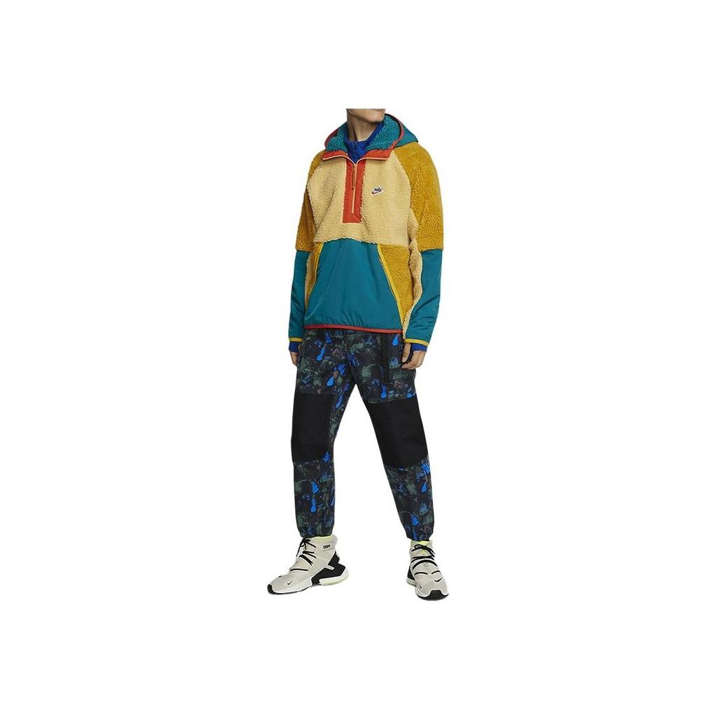 Nike Спортивная толстовка из шерпа с молнией 1/2 и лоскутным дизайном, мужская толстовка, разноцветная BV3766-723