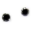 Les Trésors De Lily [L6343] - Silver Black 'Essentiel' Silver Earrings (rhodium-plated) - 4 Mm