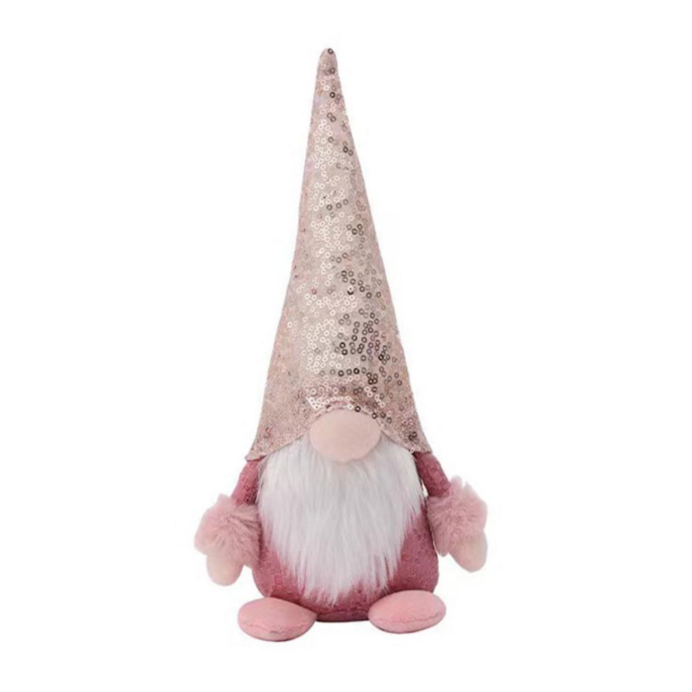 Decorative Sequined Faceless Doll Cartoon Christmas Doll Ornaments Sequined Rudolph Dwarf  Party