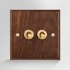 Brass Lever Wall Light Switch Panel Walnut Wood Brass Lever Wall Switch  Home Hotel B&B Decoration
