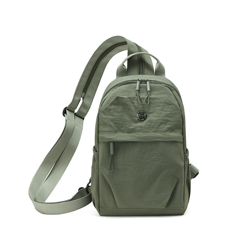 Женский рюкзак новый модный легкий рюкзак большой вместимости нейлоновая ткань женская сумка персонализированная простая текстура нагрудная сумка
