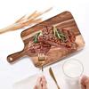 Wood Cutting Board with Handle Heavy-Duty Wooden Charcuterie Chopping Board for Meat Cheese Vegetables Bread Versatile Kitchen Serving Board