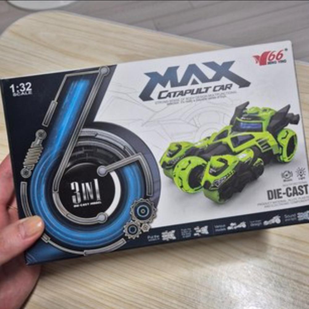 Cabot(Catapult Max) 3-in-1 Pullback Diecast Mini Car (3 Color Options)