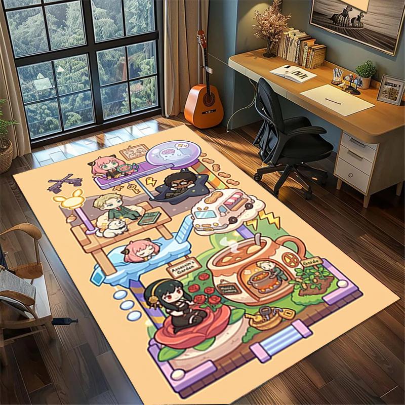 Non Slip Washable Floor Mat "Spy × Family" Large Area Rug Carpet Bedroom Gamer Room Decor—kwq93