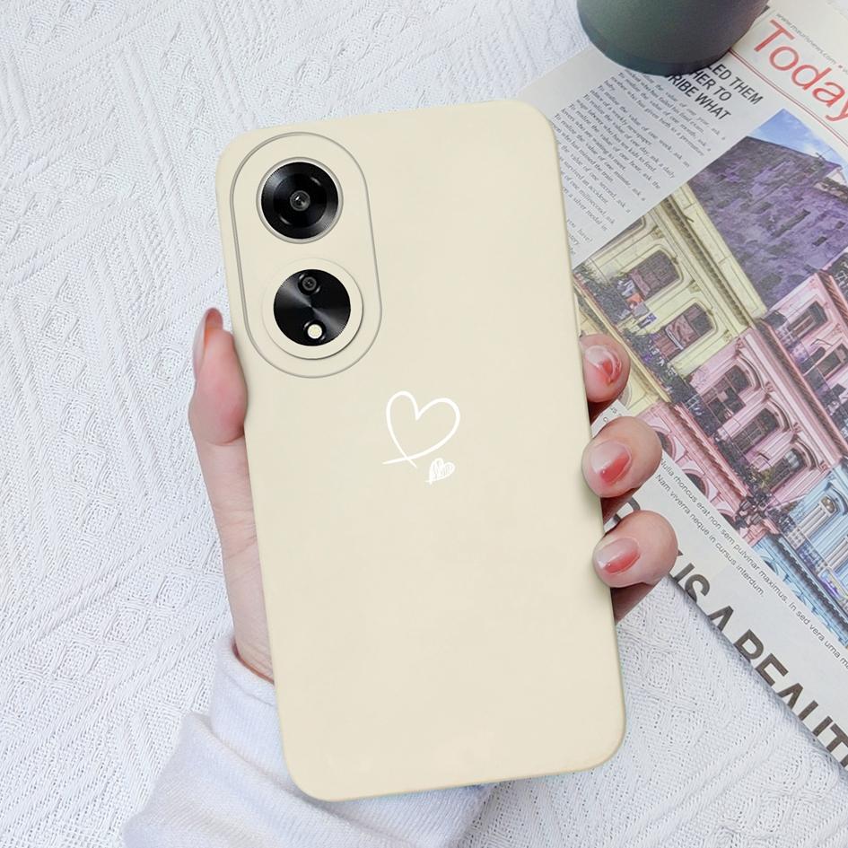 Модные чехлы для телефонов Love Heart для Oppo A1 A1K A7 A11 A15 A35 A52 A55, мягкий жидкий силиконовый противоскользящий прочный противоударный защитный чехол для Oppo Capa