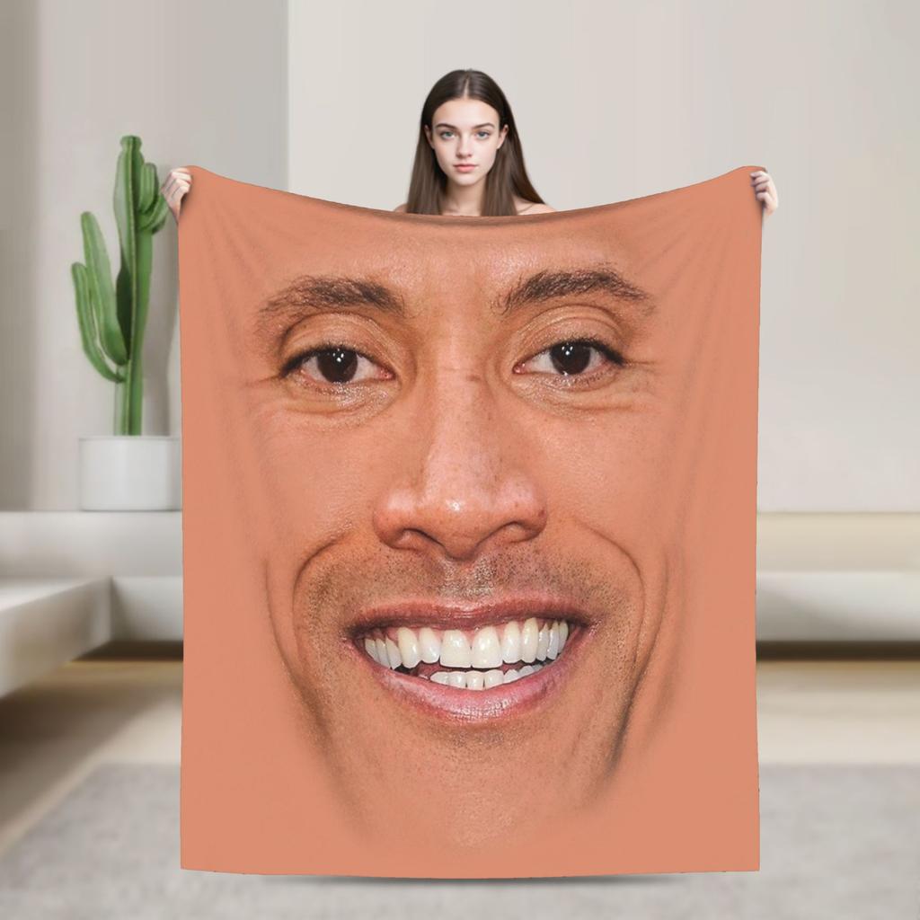 Saint Strong The Rock Dwayne Johnson Flannel Blanket Winter Soft Durable Throw Blanket for Child Couch Bed Bedspread Bed Cover