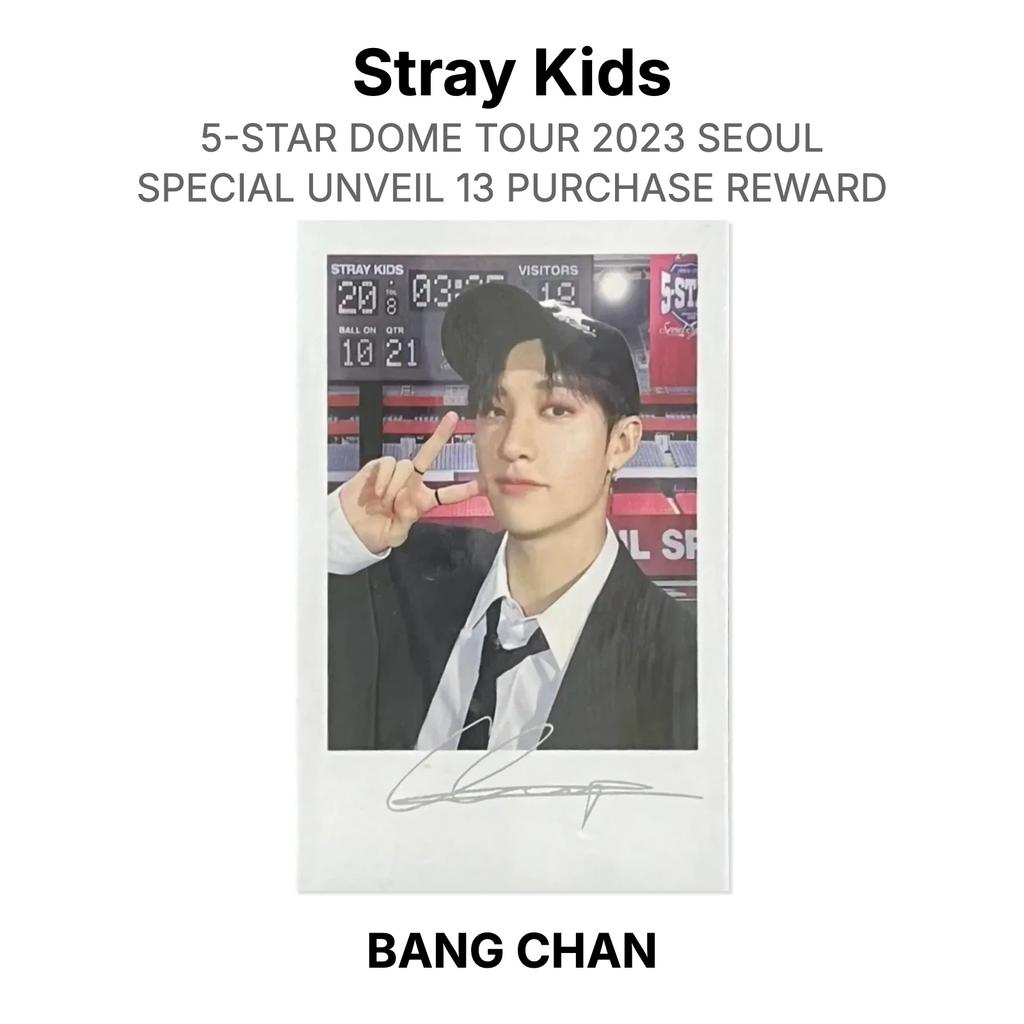 Stray Kids 5-ЗВЕЗДНЫЙ ДOM-ТУР 2023 СЕУЛ СПЕЦИАЛЬНОЕ РАСКРЫТИЕ 13 ПОКУПОК НАГРАДА Официальная фотокарточка